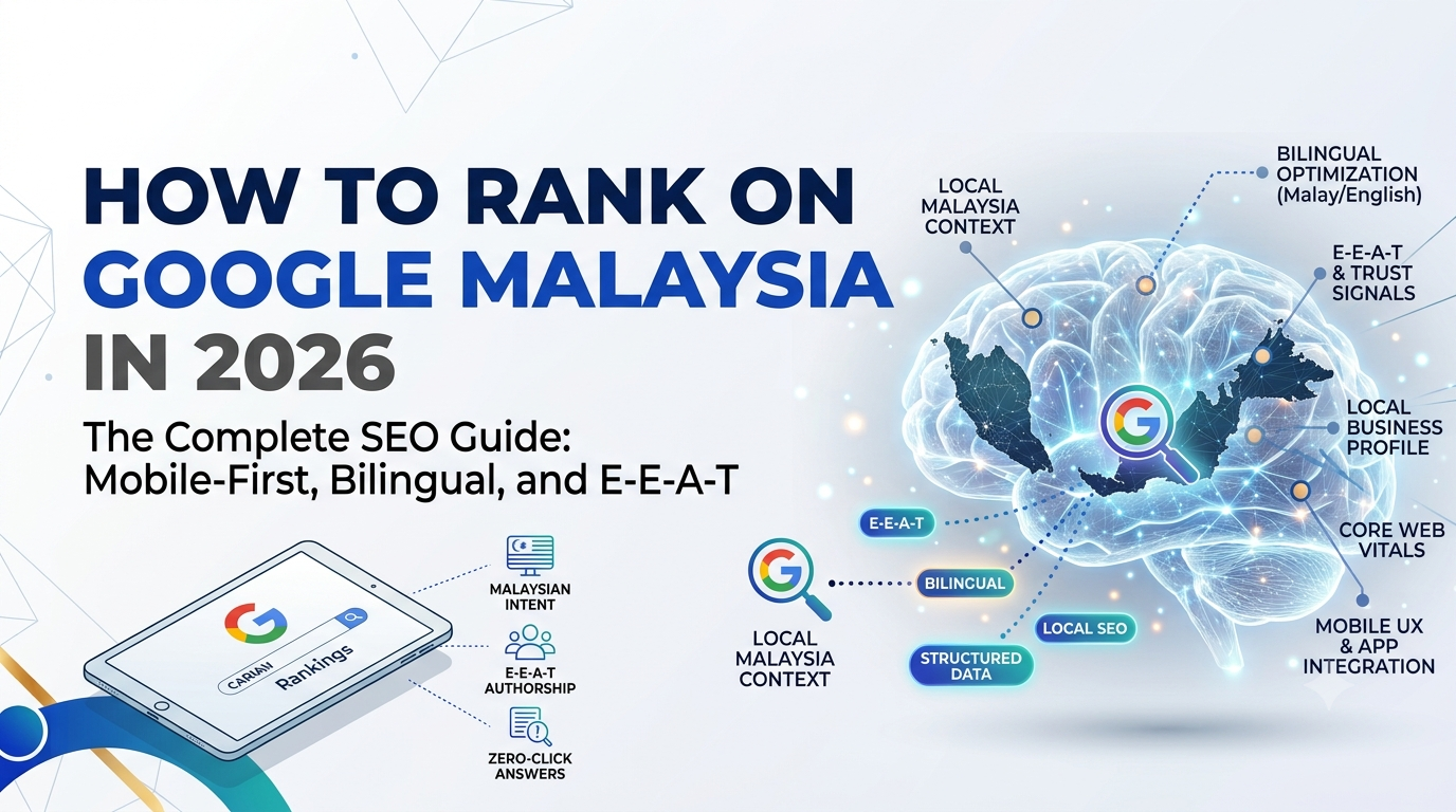 How to rank on Google Malaysia in 2026 — complete SEO guide for local businesses covering technical SEO, content strategy and AI Overviews