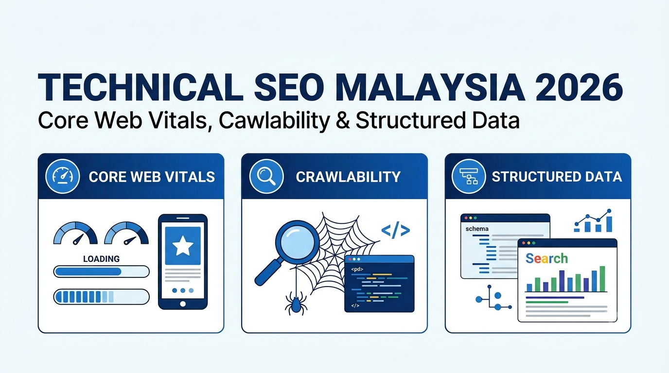 Technical SEO Malaysia 2026 — Core Web Vitals, crawlability, structured data and site speed guide for Malaysian businesses
